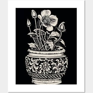 flower in vase Posters and Art